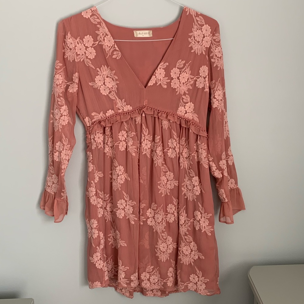 WORN ONCE -  Blush Altar’d State Dress